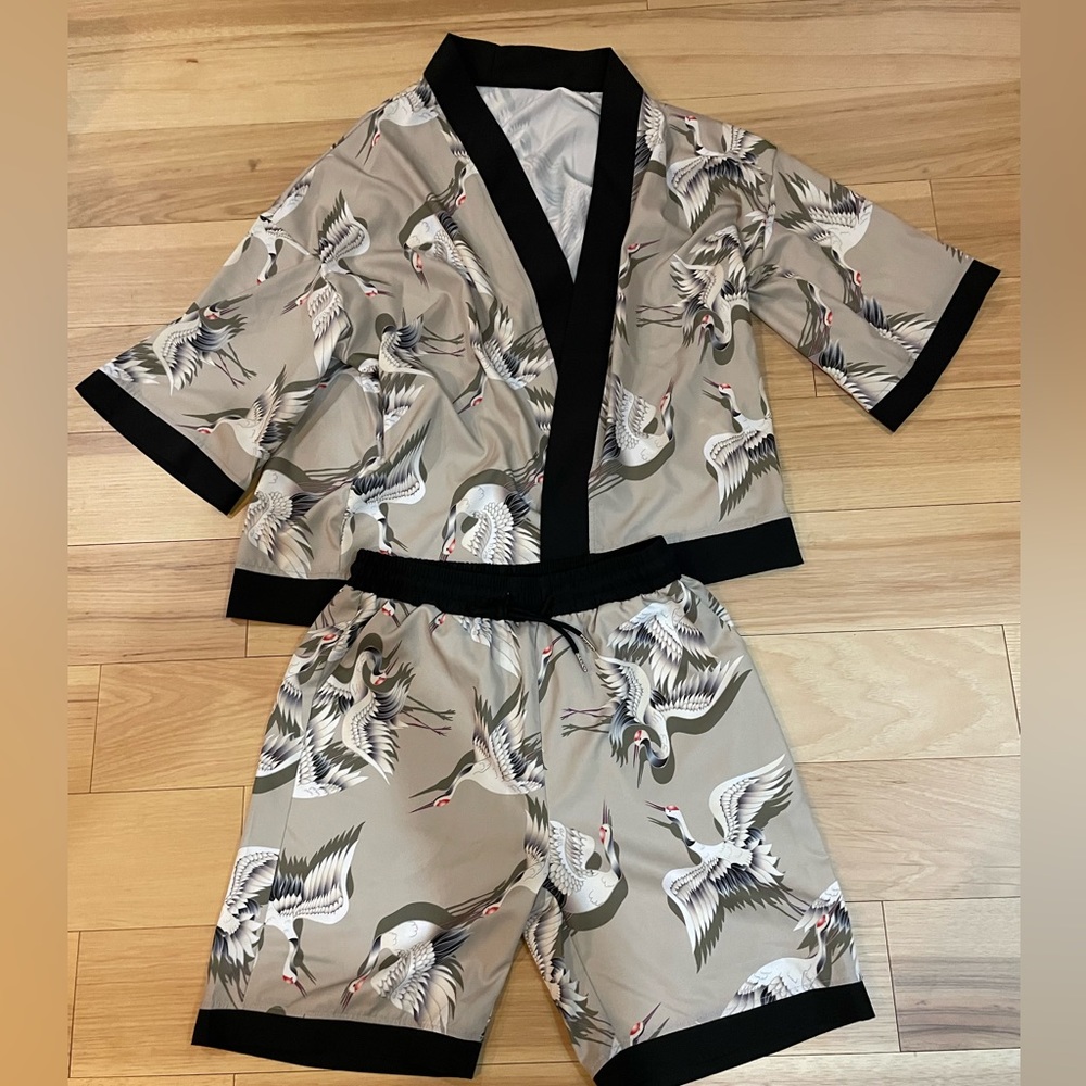 Crane Kimono & Shorts
